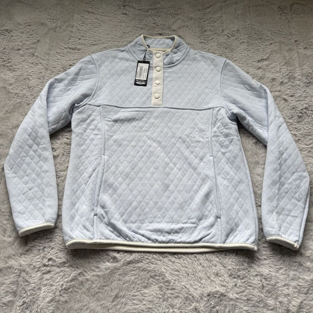 NWT STRAIGHT DOWN PRESLEY SNAP TEE PULLOVER GOLF SHIRT XS